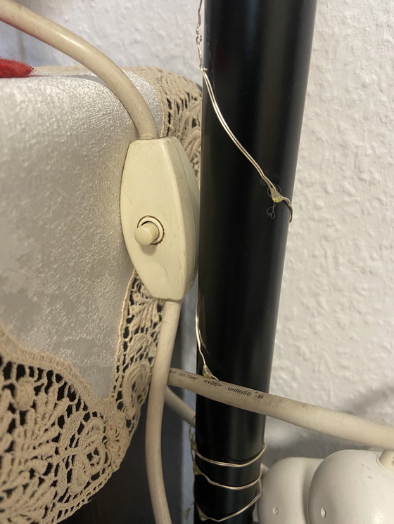 Image 1 of rare retro vintage raffia tripod table lamp tripod boho yes