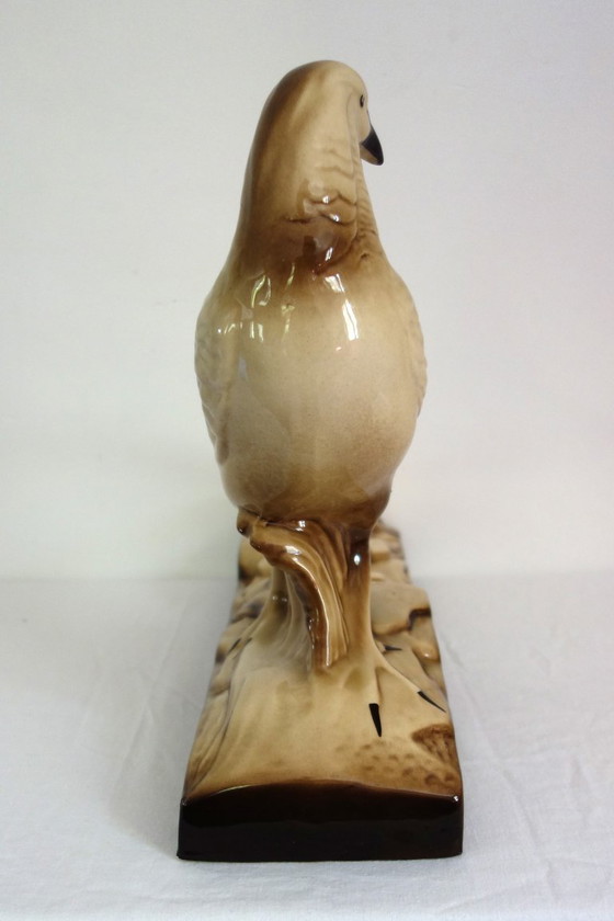 Image 1 of Skulptur Fasan Keramik Art Deco Sainte Radegonde