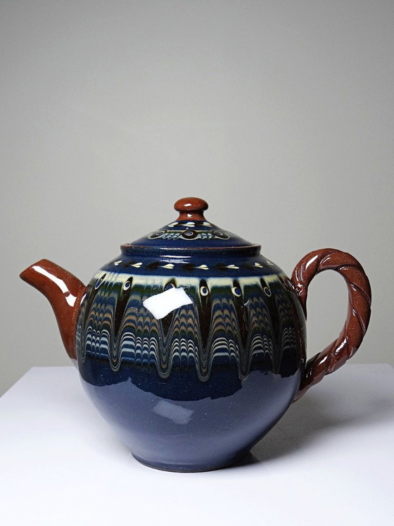 Tetera troyana antigua de terracota vidriada, Bulgaria, años 70-80. – Poterie Troyenne, Loza, Ceramic (photo 8 of 12)