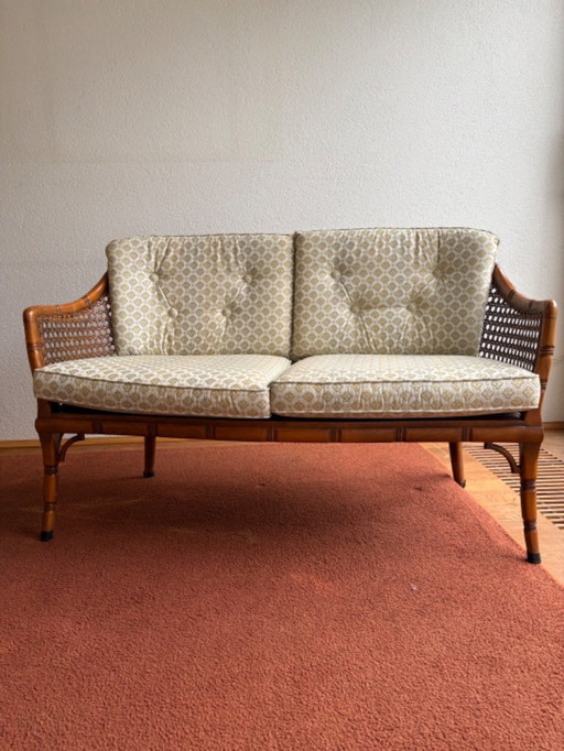 Panca di metà secolo di Wilhelm Knoll con intreccio viennese