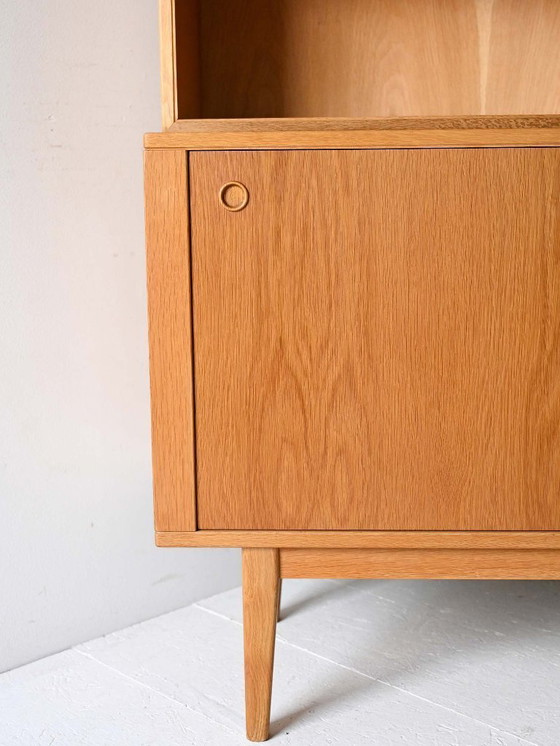 Image 1 of Bibliothèque de rangement vintage scandinave en chêne