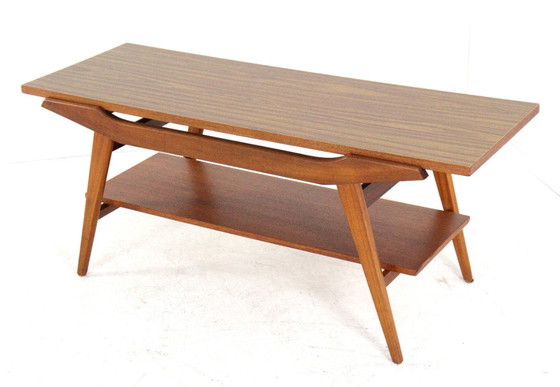 Tavolino da caffè vintage in teak con piano reversibile restaurato, Tavolini da caffè, Legno, Marrone (foto 15 di 15)