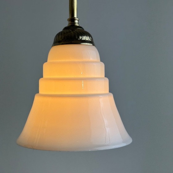 Pair of Antique Vintage Blue Opaline Wall Sconces – Wall lights, Glass (photo 3 of 12)