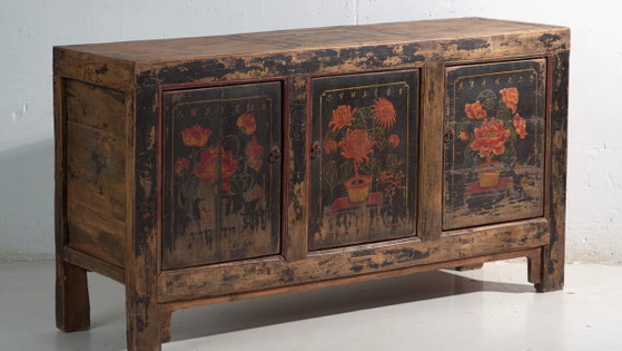 Buffet bas ancien peint en orme – Chine, vers 1900 – Iron (photo 3 of 40)
