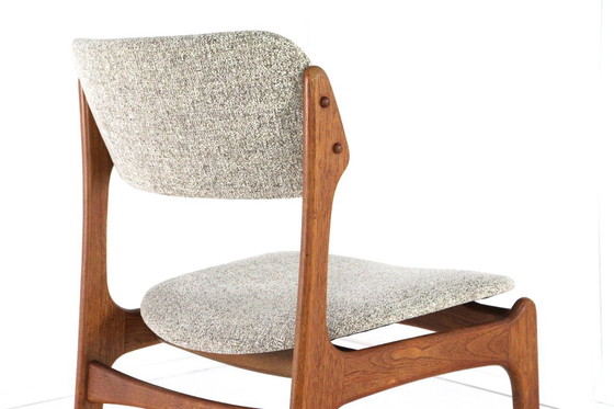 Image 1 of Set of 4 Erik Buch O.D. Mobler chairs, model 49, vintage dining chairs, newly upholstered