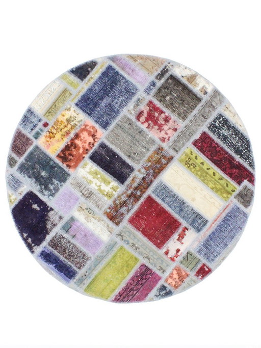 Orientalische Handgeknüpfter Vintage Art Klassik & Relief Design 140 x 140 cm Multi-Farbe Farbe