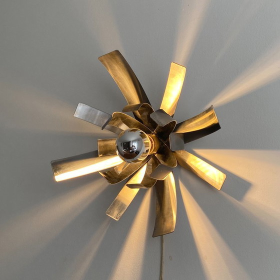 Image 1 of Applique a doppio fiore di Jocelyne Trocme per Oxar. 1970.