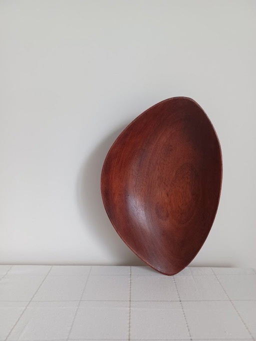 1950's Deense Teakhouten Schaal