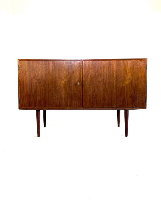 Buffet bas vintage danois en teck, Poul Hundevad ‘60, Bois, Marron (photo 2 sur 15)