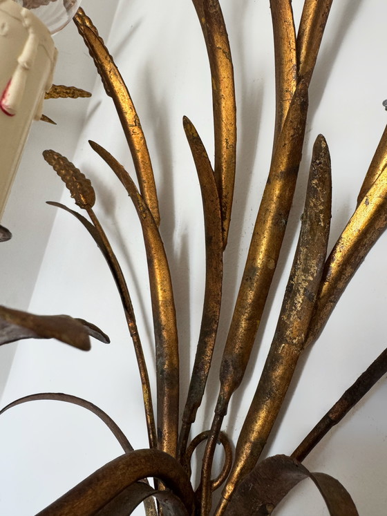 Image 1 of Apliques de pared con forma de espiga de trigo, década de 1960.