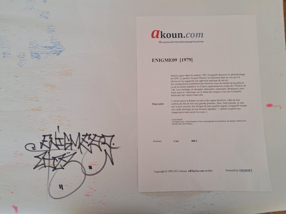 Image 1 of Artist's canvas - Enigma 9 - No pen no gain 2