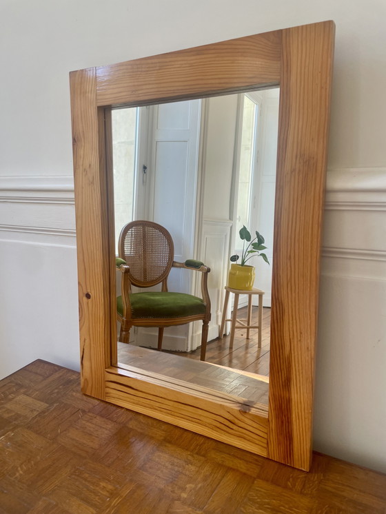 Image 1 of Miroir en pin massif style scandinave 