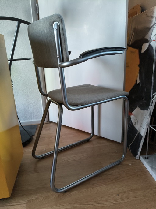 Vintage design Gispen stijl buisframe stoel