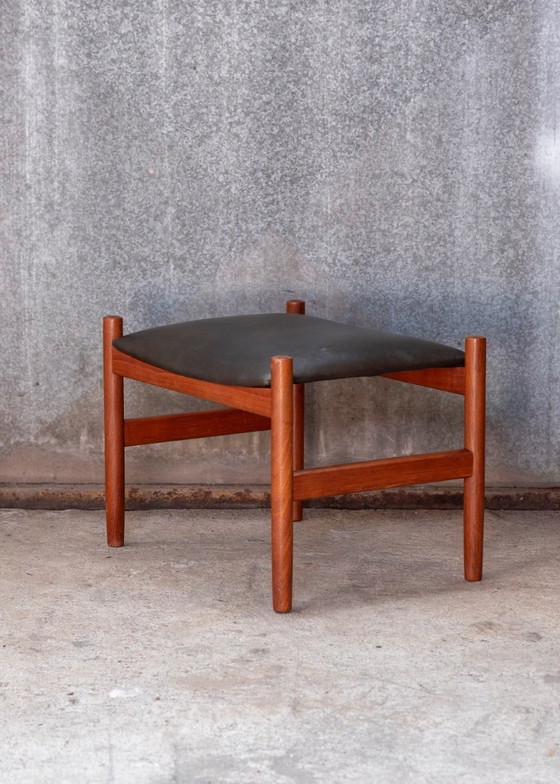 Image 1 of Hugo Frandsen Ottoman van Spøttrup, Denemarken uit de jaren 60
