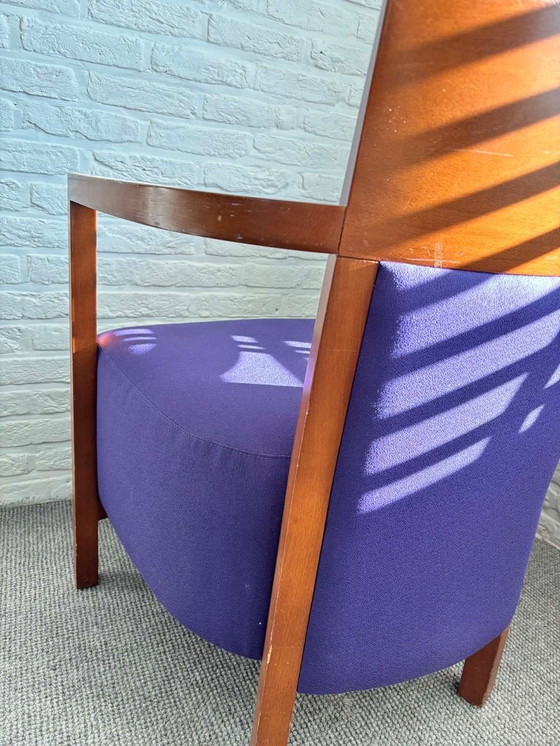 Image 1 of 4 x Andreu World Valencia armchairs fabric/cherry wood