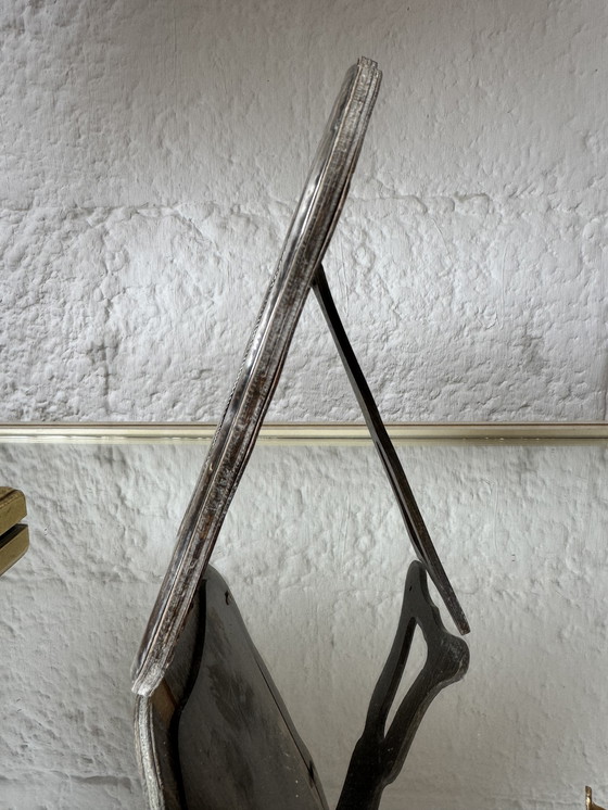 Image 1 of Marco de fotos plateado de los años 50