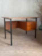 Vintage modernist teak Desk – Metal (photo 12 of 20)