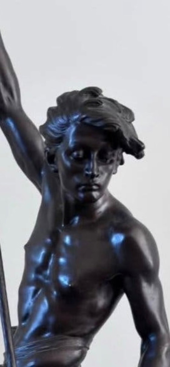 Grande Statue En Bronze "Pêcheur Au Harpon" – Objets déco (photo 4 of 5)