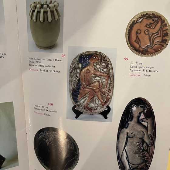 D3034 Vaas van steengoed door Ernest Dhossche voor Boch Frères Keramis – Vazen, Ceramic, Design (photo 13 of 14)