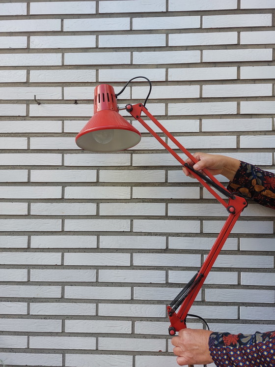 Image 1 of Lampada da architetto rossa vintage