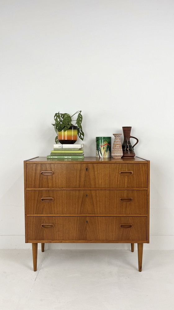 Teak fineren vintage ladekast – Ladekasten, Mid Century Modern (photo 2 of 12)