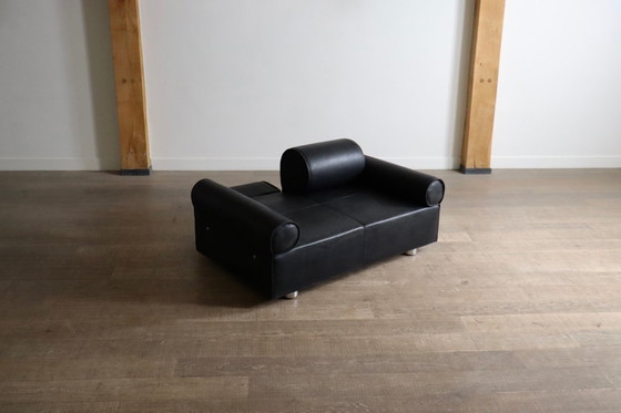 Image 1 of Marzio Cecchi sofa daybed in buffalo leather, Italy 1970s