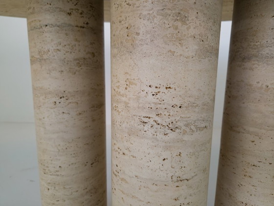 Image 1 of Mario Bellini – Il Colonnato – Italiaanse travertin eettafel, ca. 1980