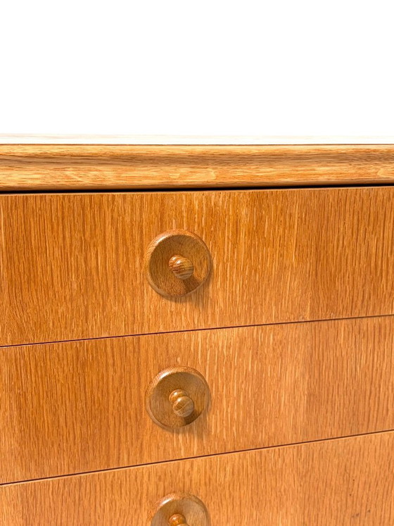 Vintage Retro Chest of drawers with 6 Drawers – Oak Look – Mid-Century Style – Wood (photo 13 of 14)