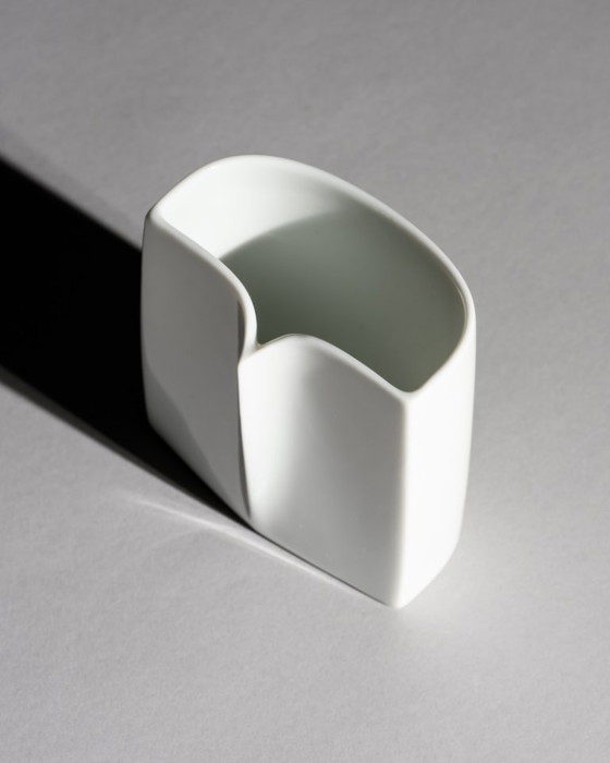 Image 1 of Rosenthal Studio-Line “Owl” Vase Duo Wolf Karnagel Black & White Porcelain