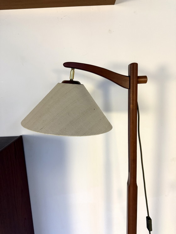 Image 1 of Lampada da pesca vintage in teak, Hustadt Leuchten '70