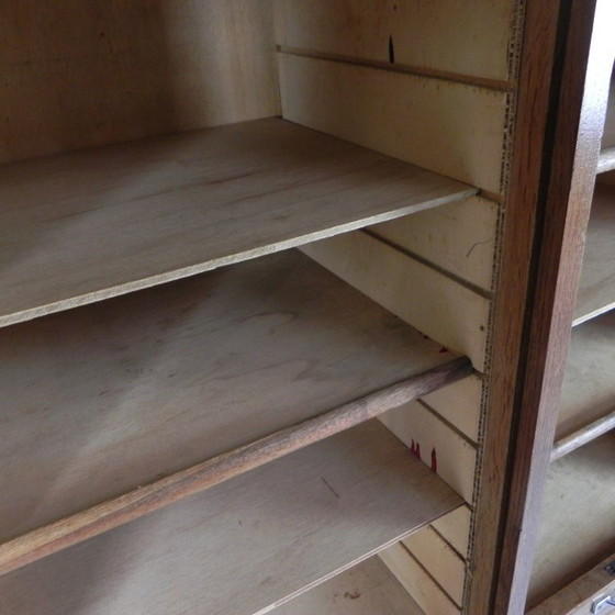 Image 1 of Eichenschrank mit Rollläden und 2 Rollläden, 148 cm hoch, 1950er Jahre