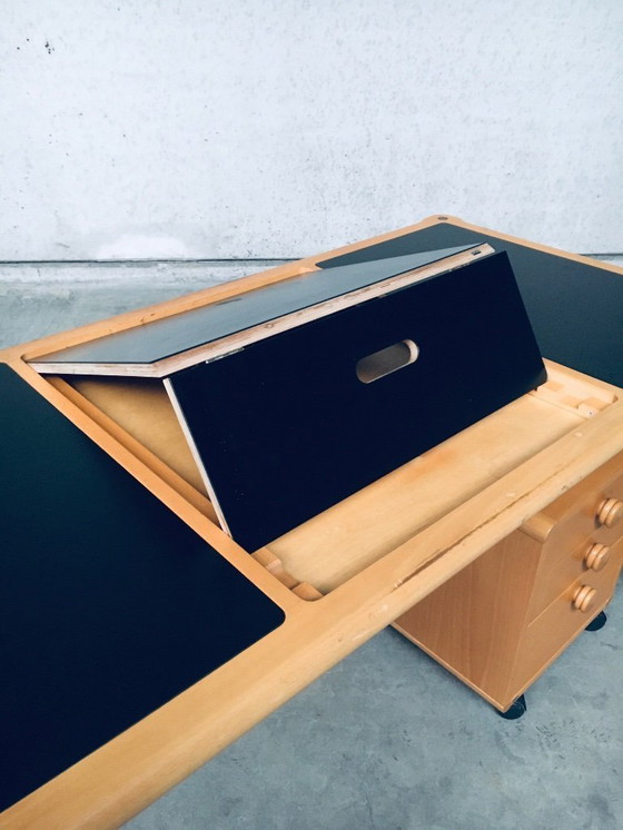 Image 1 of Scandinavian Ergonomic Design Writing Desk and Stool, Stokke 1980's