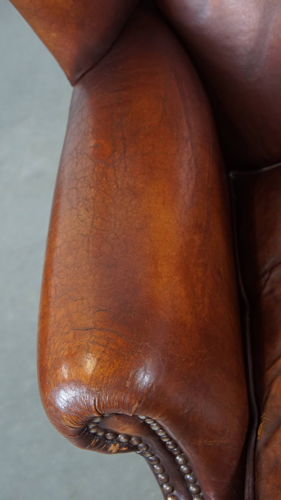 Image 1 of Vintage Schapenleren Oorfauteuil