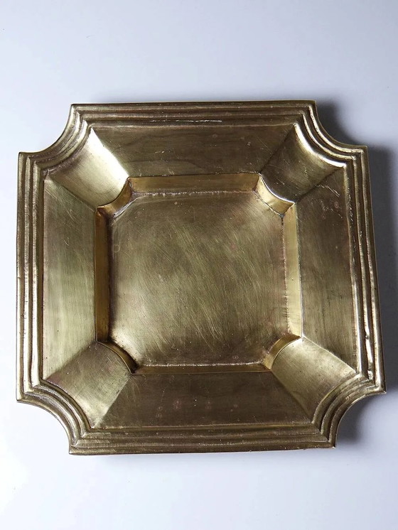 Art Deco messing schaaltje of asbak, geometrisch, jaren 1930-1940 – Schalen (photo 9 of 9)