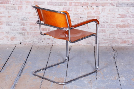 Butaca checa Bauhaus de haya de Mücke-Melder, acero cromado, años 30 – Sillones, Metal, Wood (photo 12 of 12)