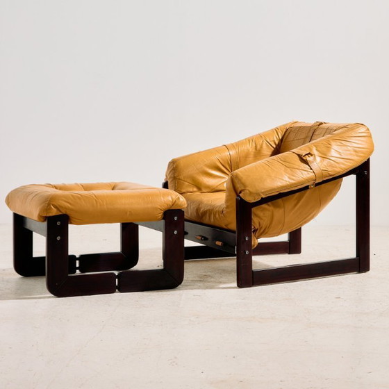 Image 1 of MK11777 MP-091 leren sofaset van Percival Lafer, set van 6
