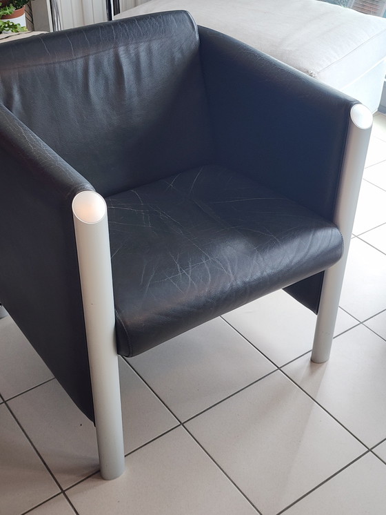 Image 1 of Wilkhahn 830 van Klaus Franck & Werner Sauer - 2-zitsbank + 2 fauteuils (voormalig Europees Parlement)