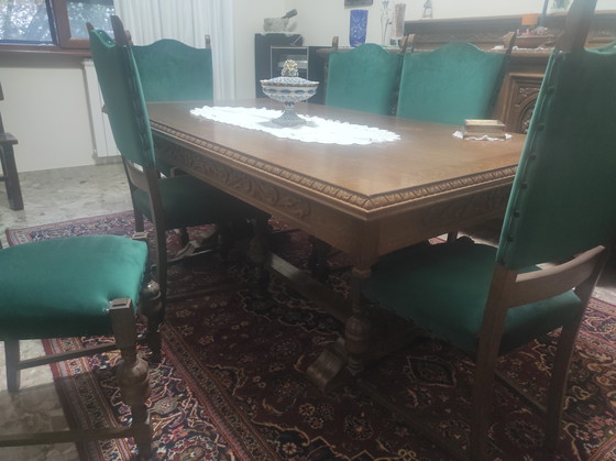 Image 1 of Dining room in a 1970s Belgian rustic style