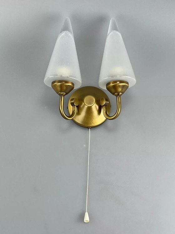 Image 1 of 60's 70's Lampe Lampe murale Wall Sconce Honsel Glas Space Age Design