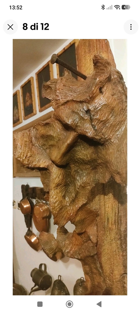 Olive Root Sculpture, Dating Back to 1980, Entitled "SACRED TOTEM" (Palazzo Barberini - Rome Exhibition 1981) (photo 8 of 12)