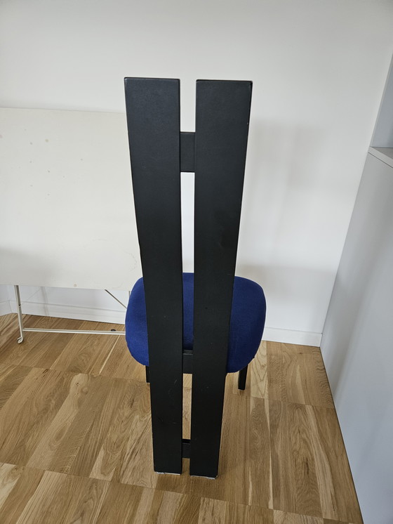 Image 1 of Set 6 Sedie Design legno nero