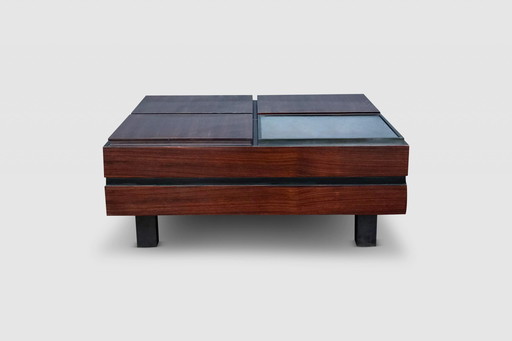 Table basse à compartiments par Carlo Hauner pour Forma Italie 1960s
