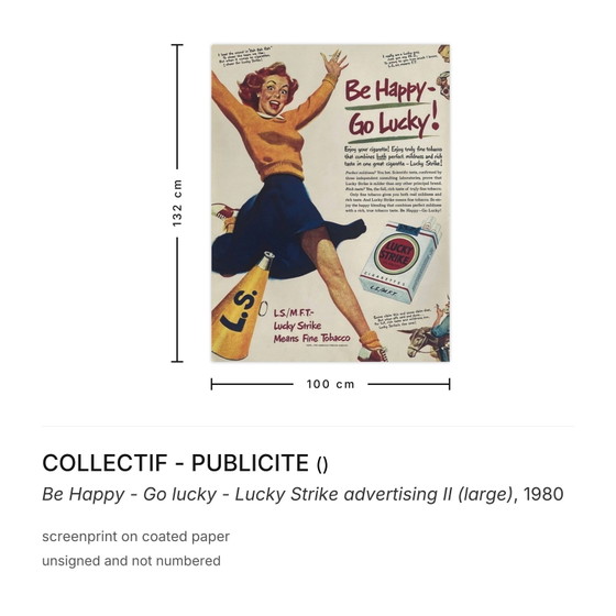 Image 1 of COLLECTIF - PUBLICITE Be Happy - Go lucky - Lucky Strike advertising II (large)