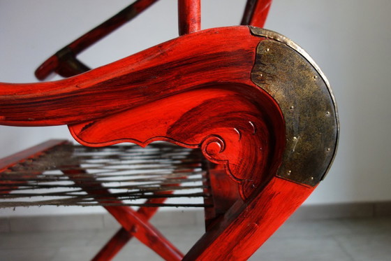 Image 1 of Ancien fauteuil pliant de mandarin, Chine, milieu XXème