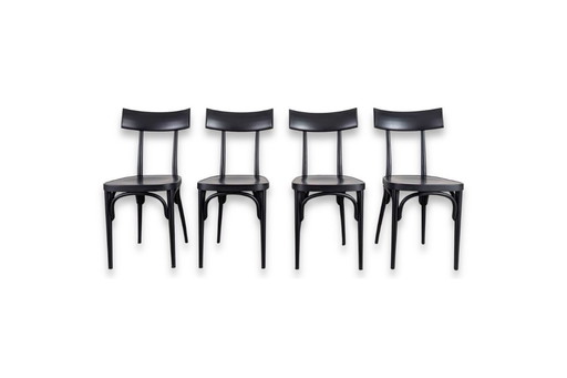Set originale di 4 sedie Gebrüder Thonet, Vienna, di Hermann Czech