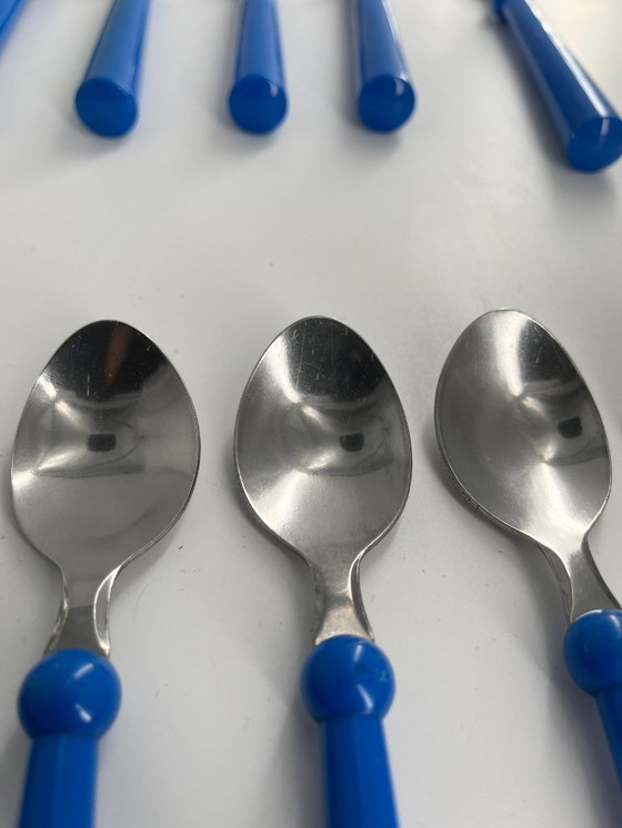 Image 1 of Ensemble de couverts IKEA « Grammatik » – 23 pièces – bleu – vintage des années 1990