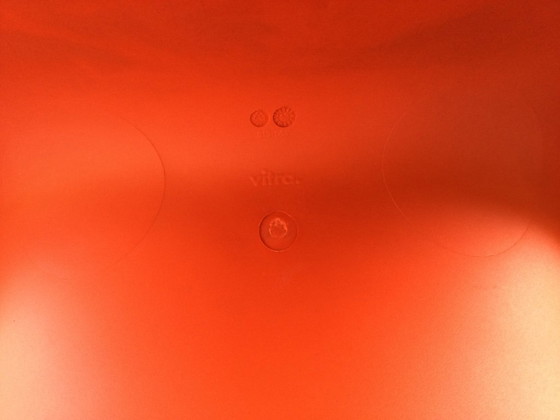 Image 1 of 4 stuks, originele design “Verner Panton chairs” in oranje