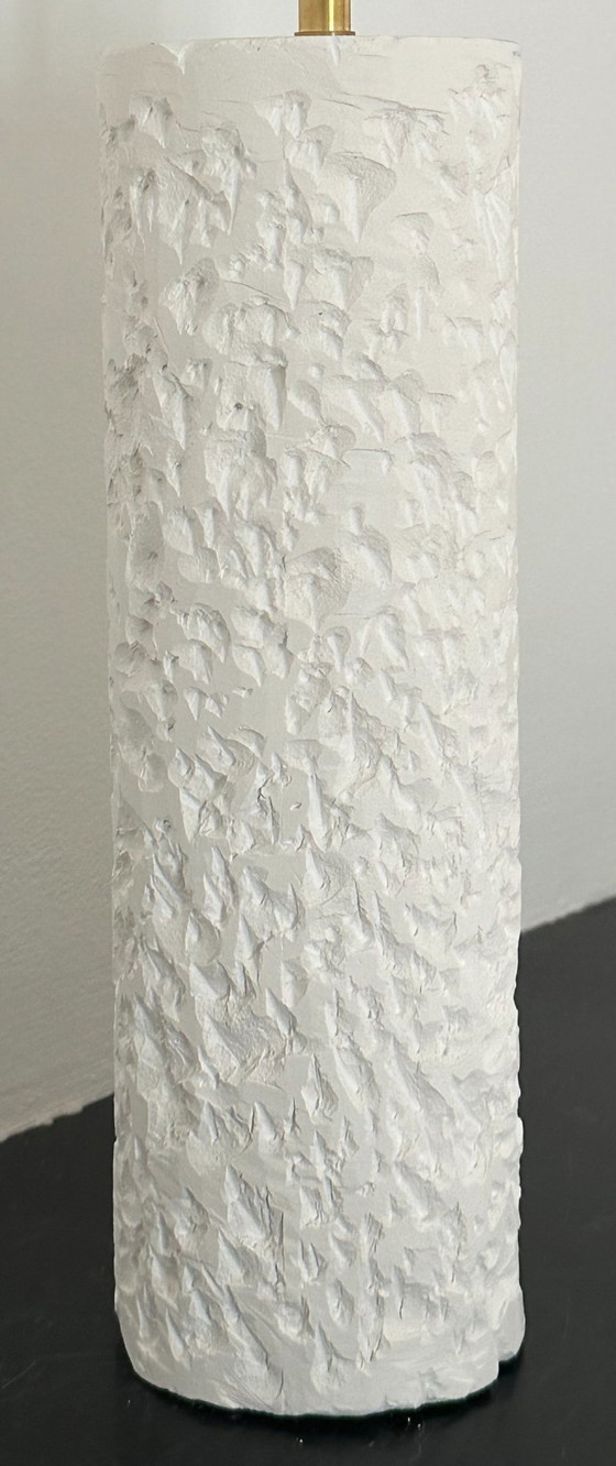 Image 1 of French contemporary plaster lamp, "Colonna" by Renzo Maar