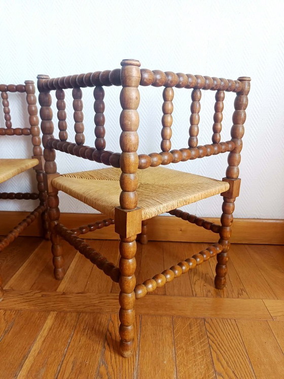 Image 1 of 2x Bobin chairs, also known as "fireside" chairs, Holland