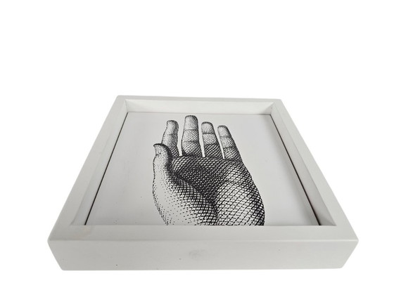 Image 1 of Piero Fornasetti - Bardelli - Ceramic tile including wooden frame - Italy - 2000